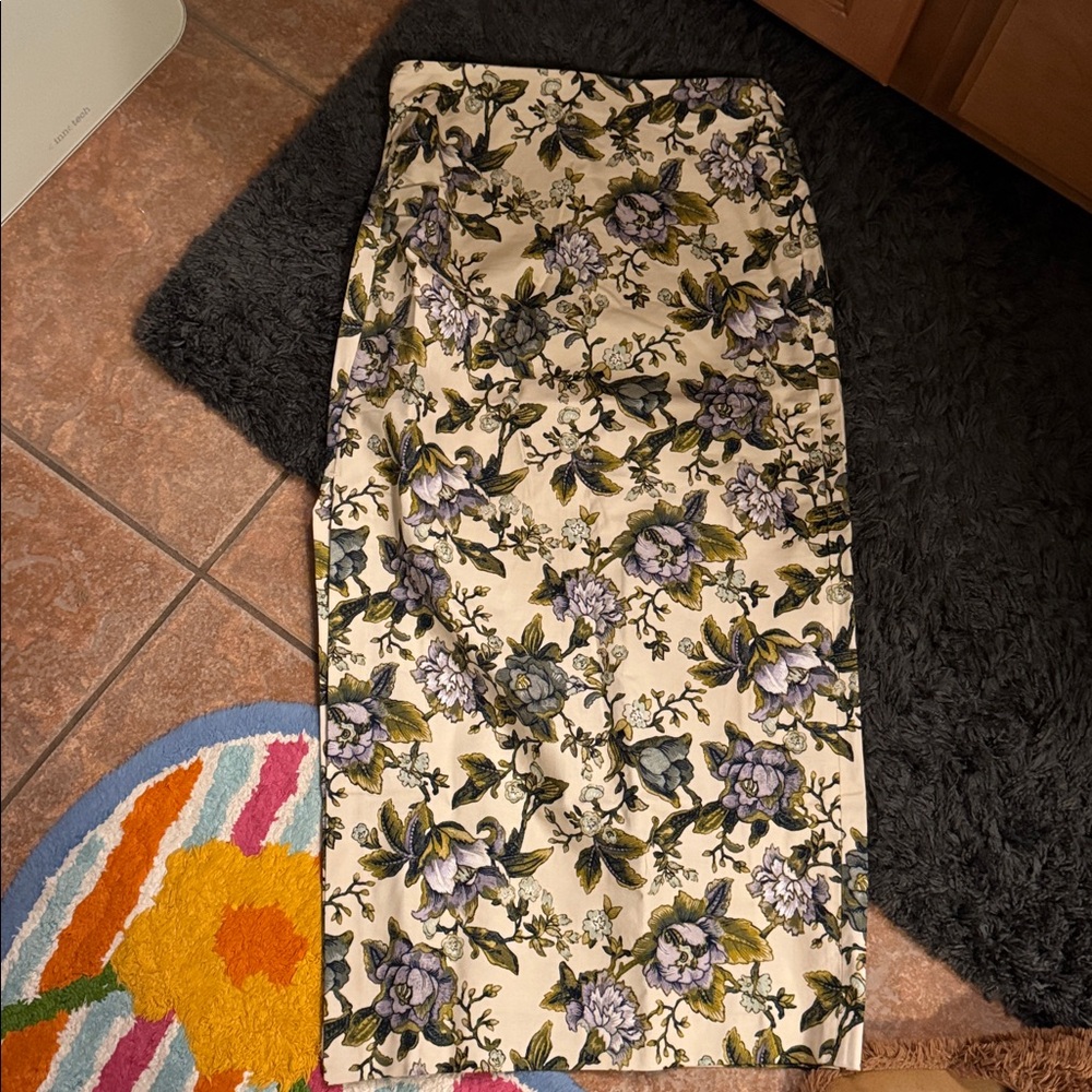 Floral midi skirt